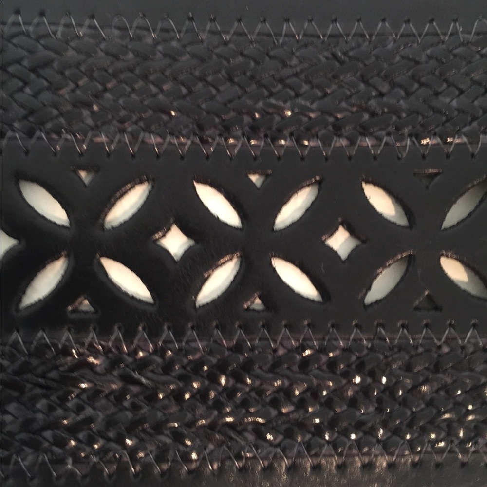 STREETS AHEAD Black Lace Leather Hipster Belt - Picture 6 of 8
